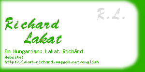 richard lakat business card