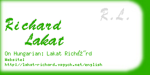 richard lakat business card